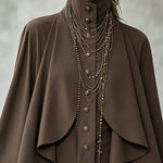 Ophelia | High-Neck Cape Mini Dress