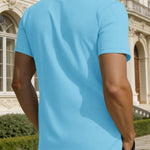 KZZ Men's Breathable Solid-Color Casual T-Shirt
