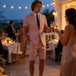 KZZ Men's Short-Sleeve Suit