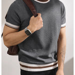 KZZ Casual Short-Sleeve Pullover Knit Top