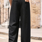 KZZ Men's striped stylish and comfortable casual trousers