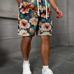 KZZ Retro floral brocade shorts