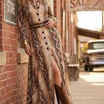 Esther | Vintage Snake Print Maxi Dress