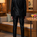 KZZ Men's Glitter Suit