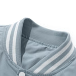 KZZ Men's color-blocked letter and graphic embroidered baseball collar patchwork jacket