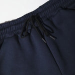 KZZ Men's clothing, two-piece contrasting long sleeved zipper hooded jacket and drawstring pants