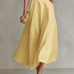 Lisa | Linen Dress With One-Shoulder Neckline