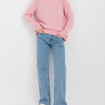Turtleneck Sweater Casual Loose Knitted Pullover Tops