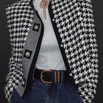 Long Sleeves Loose Printed Stand Collar Jackets Outerwear