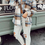 Crash Into Your Heart Plaid Shacket