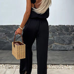 Sleeveless Pocket Bodysuit with Straps