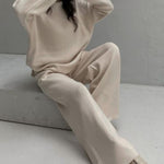 Long Sleeve Loose Casual Mid-Turtleneck Sweater