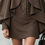 Ophelia | High-Neck Cape Mini Dress