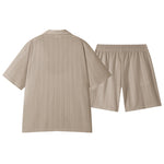 KZZ Men's Textured Knit Two-Piece Set