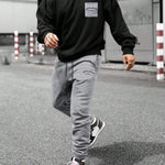 KZZ Crew-neck long-sleeve pullover and elastic-waist trousers