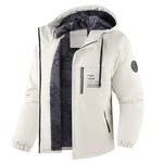 KZZ Men's slim-fit retro preppy style lamb fleece jacket