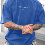 KZZ Breathable casual street style short-sleeved T-shirt