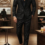 KZZ Men's Glitter Suit