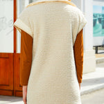 Loose Sleeveless Suit Collar Double-breasted Double-sided Velvet Jacket Vest Coats