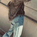 Party Crasher Sequin Tassle Fabric Long Sleeve Loose Top