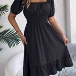 Freya Bennett | Ruffled A-Line Midi Dress For Women