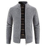 KZZ Men's Winter Jacket Pocket Zipper Mock Neck  Jacket
