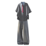 KZZ Men's Jacquard Casual Suit (Collegiate Style)