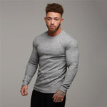 KZZ Slim Fit Knit Long Sleeve T-Shirt for Men