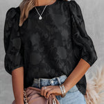 Amelie Rousseau | Floral Puff Sleeve Blouse For Women