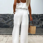 Sleeveless Pocket Bodysuit with Straps