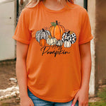 Letter Printed Round Neck Straight Fit Casual T-Shirt
