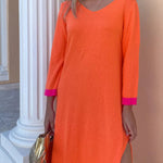 Knitted dress with cuffs combination