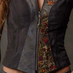 Bohemia Eco-Suede Patchwork Zip Vest