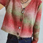 Rainbow Candy Color Sweater Jacket