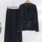 Knitted Two-piece Sets Loose Casual Skirt Suit