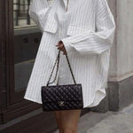 Long Sleeves Loose Buttoned Striped Lapel Blouses&Shirts Tops