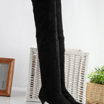 Women's suede solid color high boots