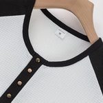 KZZ Men's Patchwork Henry Shirt