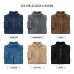 KZZ  Men's fleece stand-up collar full zip-up long-sleeved jacket