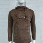 KZZ Autumn Men's Knitted Hoodie Pullover