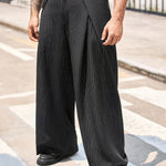 KZZ Men's striped stylish and comfortable casual trousers