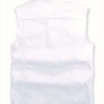 KZZ Men's White Denim Jacket