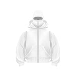 KZZ Jacket Zip Up Fashion Double Layer Hoodie Hip Hop Outerwear Jacket