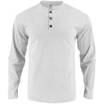 KZZ Men's Cotton Waffle-Knit Thermal  Shirt Long Sleeve Breathable Fashion Casual Pullover