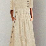 Coralie | Crisp Striped Summer Maxi-