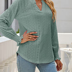 Nadorine Long Sleeve T-Shirt Solid O Neck Elastic Tops for Women Casual Work Office Loose Fit 2026 | Under $40