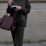 Long Sleeve Sweatshirt Casual Pocket Trousers Two-piece Set