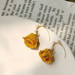 Orange Rose Earrings - Hannah