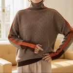 Emily | Herringbone Luxe Turtleneck