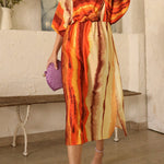Ombre Sleeveless V-Neck Dress